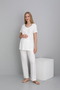 Breastfeeding Suitable Collar Detailed Long Morning Gown Maternity and Postpartum Pajama Set - 5