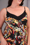 Women's Plus Size Colorful, Roba Garni Detailed, Patterned, Rope Strap Long Dress 65N39080 - 6