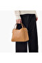 Solid Tote Bag with Double Handle and Adjustable Strap - 2