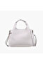 Textured Tote Bag with Zip Closure and Top Handle