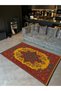 Mosso Red Traditional Themed Pattern Woven Base Modern Decorative Carpet Mosso258Red - 3
