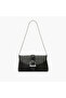 Embellished Shoulder Bag with Button Closure
