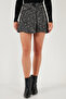 Cotton Crushed Relaxed Fit Mini Size Belted Shorts Skirt Shorts Skirt 611Sr0083 - 2