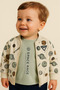 Infant Boys Space Race 3-Piece Fleece Set – Cream & Navy - 8