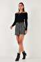 Cotton Crushed Relaxed Fit Mini Size Belted Shorts Skirt Shorts Skirt 611Sr0083 - 4