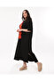 Women's Plus Size Black, Relaxed Fit V-Neck Embroidered Dress 65N39077 - 4