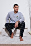 Plaid Regular Fit High Waist Pocket Crew Neck Pajama Set Men's Pajama Set 6574002 - 2