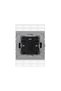 Double Socket with Glass Frame for Simple Box (White) - 4