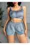 Women's Plush Tank Top and Shorts Set - 2