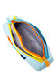 01109 Blue Three-Eye Color Zipper Waterproof Bondit Fabric Pencil Case Pen Holder - 7