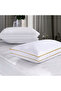 وسادة فندقية من الألياف الدقيقة ذات خط ذهبي مزدوج، ودعم ممتاز مضاد للحساسية