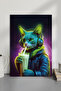 1 Gamer Cat Themed Wooden Look Mdf Table - 2
