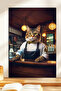 1 Piece Shopkeeper Cat Themed Wooden Look Mdf Table