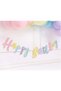 1 Year Old Rainbow Number Balloon Birthday Party Set Rainbow Color Number Macaron Happy Birthday Lettering - 5