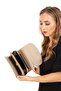 Women's Beige Faux Leather Card Holder and Wallet - 3