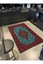Mosso Burgundy Colored Traditional Themed Pattern Woven Base Modern Decorative Carpet Mosso258Burgundy - 2
