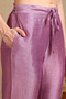 Lavender Silk Blend Machine Woven Straight Suit Set with Dupatta - 5
