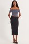 Women's Slim Fit Slim Fit Midi Length Black Skirt - 5