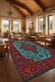 Mosso Burgundy Colored Traditional Themed Pattern Woven Base Modern Decorative Carpet Mosso258Burgundy - 4