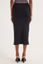 Women's Slim Fit Slim Fit Midi Length Black Skirt - 7