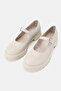 Women's Beige Khaki Natural Leather Mary Jane Shoes with Buckle Strap Size 36-41 - 2