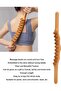 Wooden Gua Sha Massage Tools - Wood Roller Stick Massager, Muscle Release and Soft T - 3