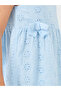 Girls Schiffli Bow Detail Dress - 3