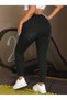 Women's Black Denim Trousers Plus Size - 2
