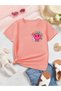Girls Peach Emoji Graphic Print T-Shirt - 2