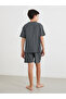 Solid Cotton T-Shirt and Shorts Set - 5