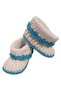 - HeavenlyHugs Handmade Crochet Booties - Blue/White - 6