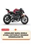 Mv Agusta Brutale 1000 Rr Rear Bag and Security Lock Compatible Motorcycle Tarpaulin (Black Color) - 2