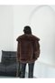 Amaya Bitter Brown Shawl Collar Women's Coat Comfortable Fit Inner Lined Premium Quality Zr Fur Coat - 5