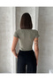 Modal Fabric Oval Neck Half Sleeve Slim Fit Basic Women's Body Crop Blouse - 8