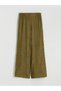 Lcwaikiki Classic Green Elastic Waist Embroidered Women's Trousers