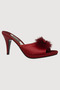 Women's Burgundy Heeled Feather Stone Detailed House Slippers Daily Dowry Gift Vr.Gc.01.T75.Y19 - 3