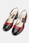 Women's Bordo Black Khaki Natural Leather 34-35-41-42 Number Thick Heel Back Open Shoes - 2
