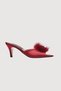 Women's Burgundy Heeled Feather Bead Detailed House Slippers Daily Dowry Gift Vr.Gc.01.T25.Y19 - 4
