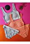 Camisole Fabric 2-Piece Dusty Rose and Blue&Gray Color Pad Bra Panty Set - 7