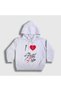 Unisex Kids White I Love Stray Kids Hooded Sweatshirt 566741Tt
