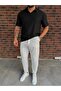 Men's Striped Polo Neck T-Shirt and Pants Combination - 3