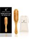 Mini Bamboo Hair Brush – Portable Detangling & Scalp Massage bamboo hair brush, Wooden