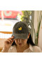 Embroidered Hat Washable Dark Green Khaki Color Yellow Duck Embroidered Hat Cotton Visor Hat - 4