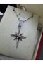 Women's Steel Necklace - North Star Design Çağla Model White Color with Zircon Stone - 3