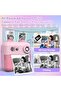 fun Kids Camera Instant Print, Instant Camera for Kids Camera with 3 Rolls of Print Paper & 5 - 6