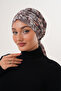 Patterned Buckle Bonnet Hijab Bonnet Daily Use Bonnet Shawl Scarf - 8