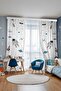White Space Small Astronaut Patterned Children's Baby Room Background Curtain (Single Wing Pricing) - 3