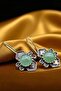Aventurine Earrings Handcrafted Natural Stone Quality Ancient Earrings - 2