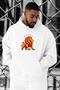 3 Yarn Combed Cotton Lion Printed Oversized Sweatshirt