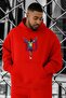 3 Thread Combed Cotton Number 10 Football Printed Large Size Sweatshirt